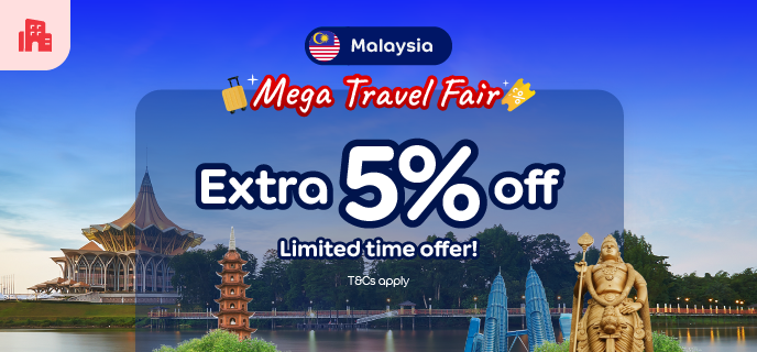 Agoda - Mega Travel Fair – Avail Extra 5% off