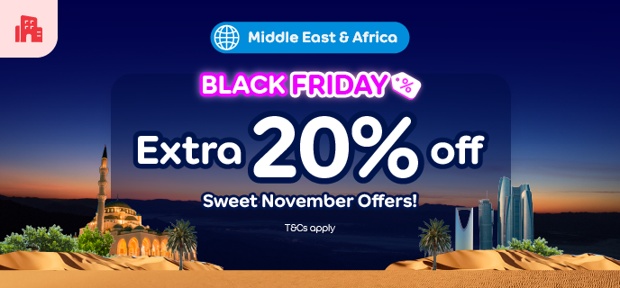 Agoda - Black Friday – Additional 20% Discount